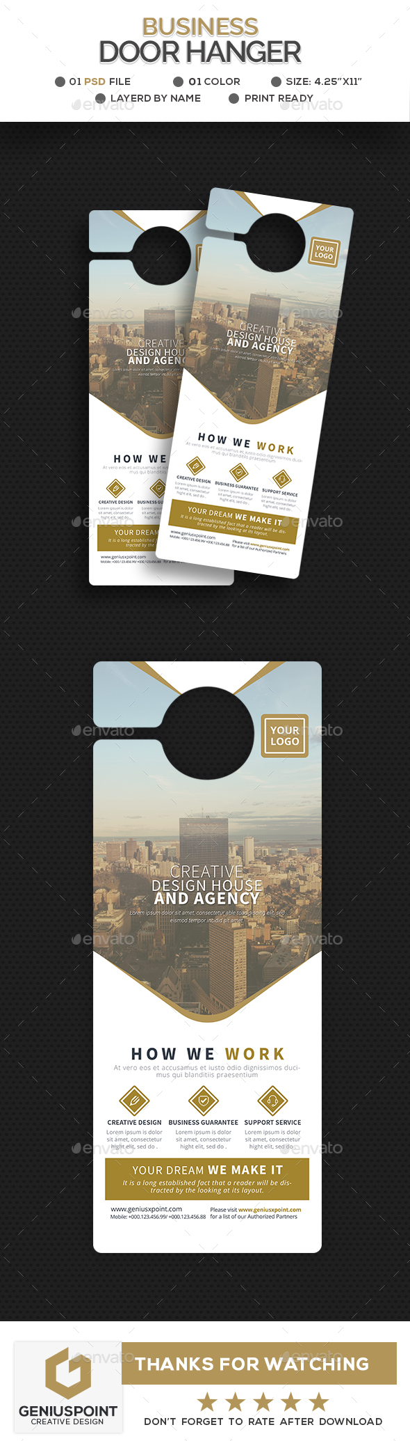 Business Door Hanger - Miscellaneous Print Templates