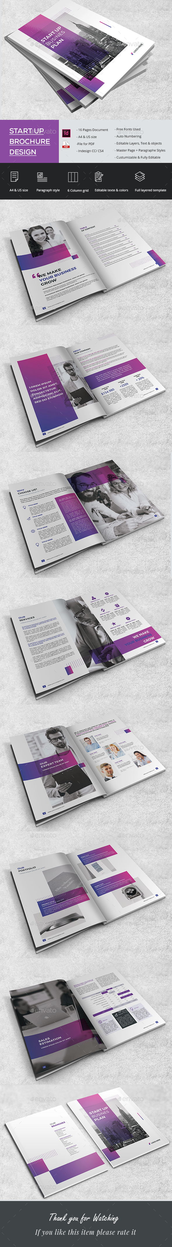 Stylish Start up Brochure - Brochures Print Templates
