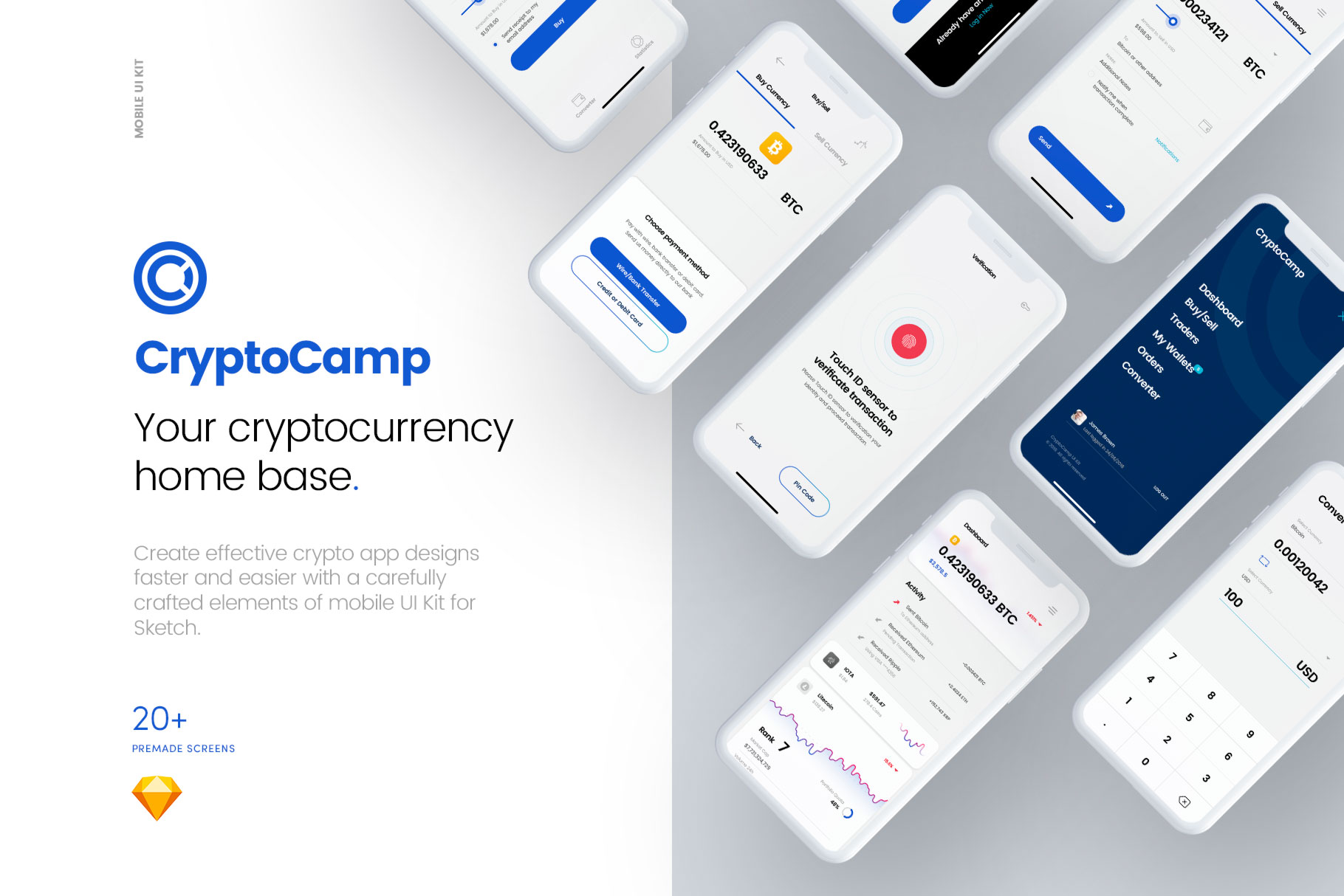 mobile app ui kit cryptocurrency trading &amp