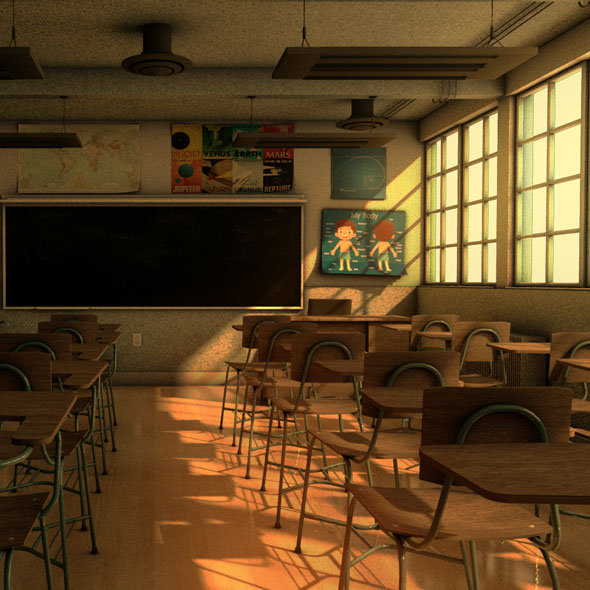 School Classroom - 3Docean 22820861