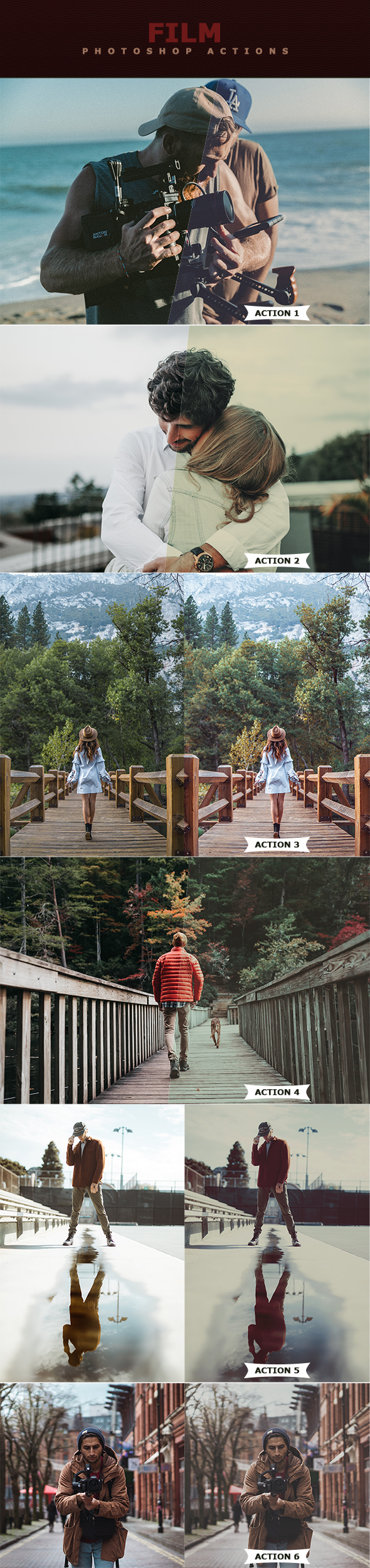 Film Photoshop Actions - Photo Effects Actions