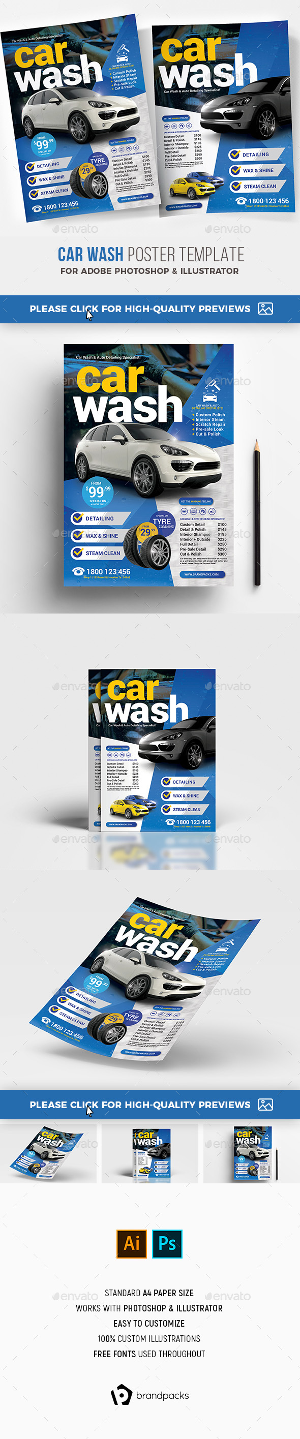Car Wash Poster / Flyer Template