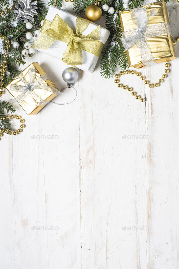 white gold christmas wallpaper