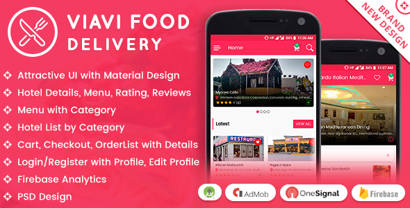 Viavi Food Delivery Android App - CodeCanyon Item for Sale