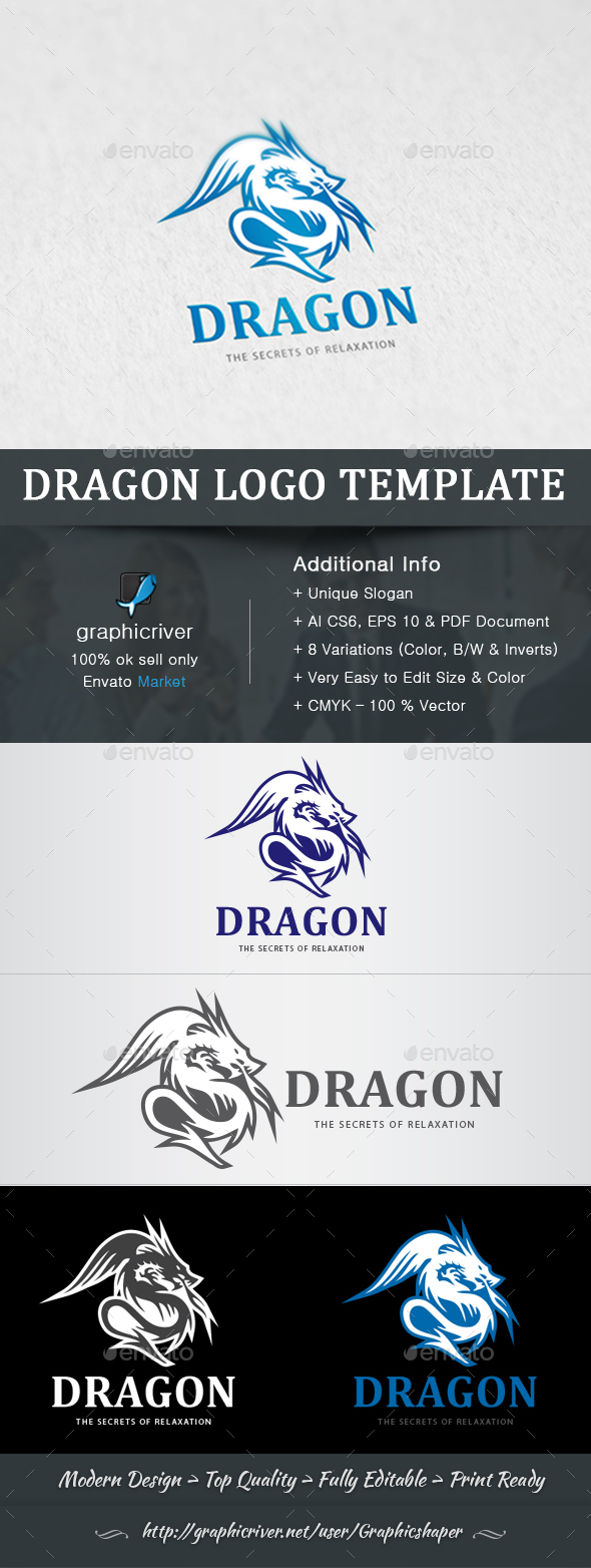 Dragon Logo - Objects Logo Templates