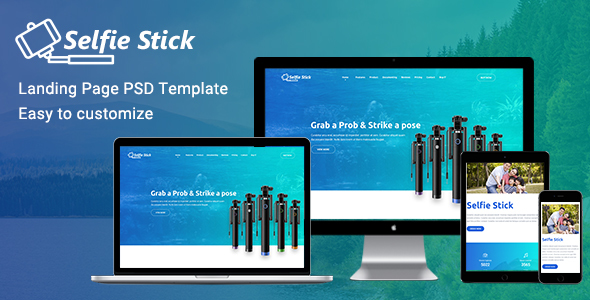 Selfie Stick Photography PSD Template - Photography Creative