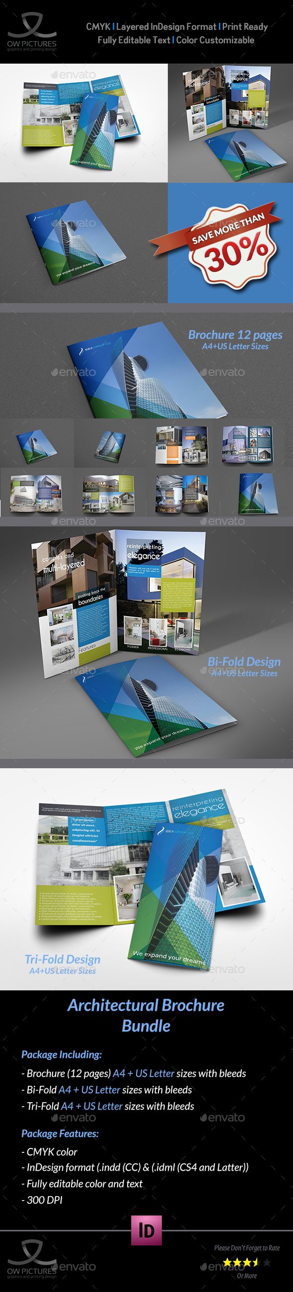 Architectural Design Brochure Bundle Template Vol.2 - Brochures Print Templates