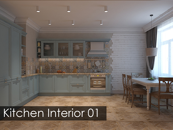 Kitchen Interior 01 - 3Docean 22818475