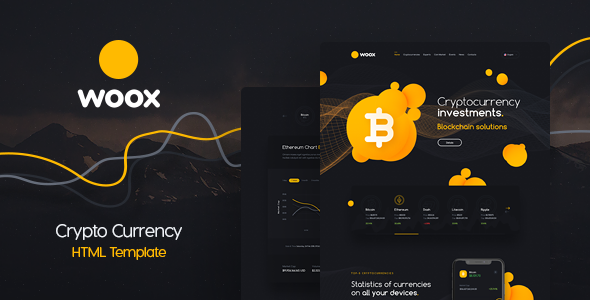 Woox Crypto Ico Coins And Cryptocurrency Html Website Template By Crumina