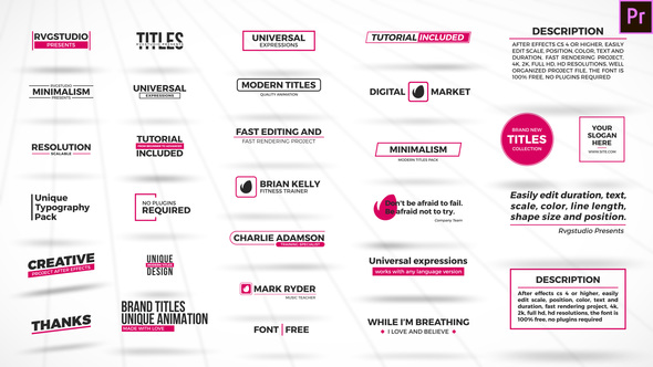 Titles & Lower Thirds for Premier Pro