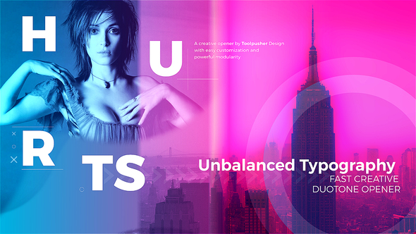 Unbalanced Typography Opener - VideoHive 22835809