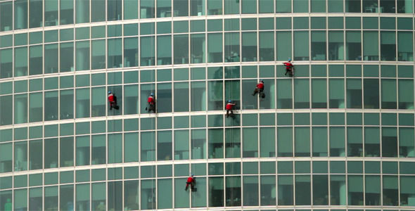 Climbers On A Skyscraper