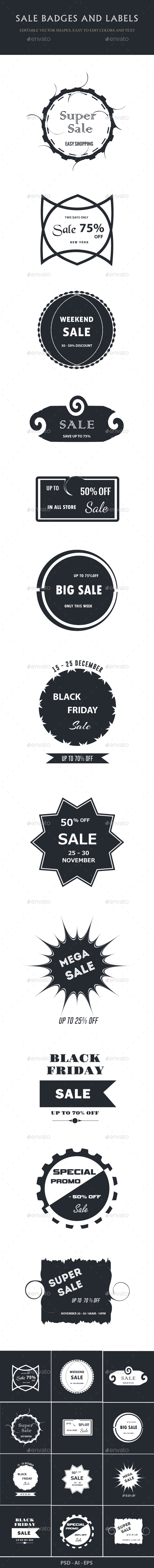 Sale Badges and Labels - Badges & Stickers Web Elements