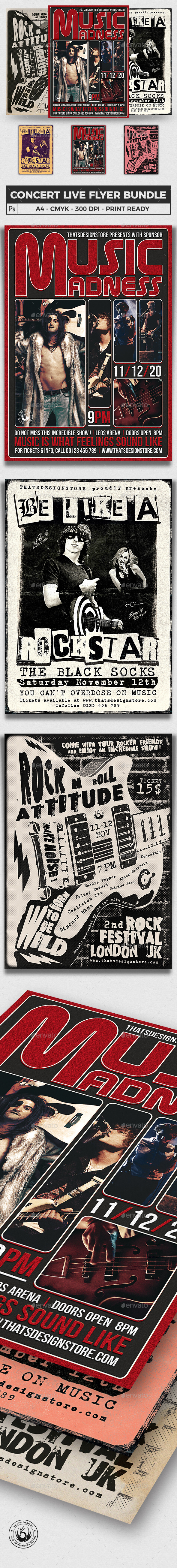 Concert Live Flyer Bundle V4 - Concerts Events