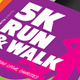 5K Run & Walk, Print Templates | GraphicRiver