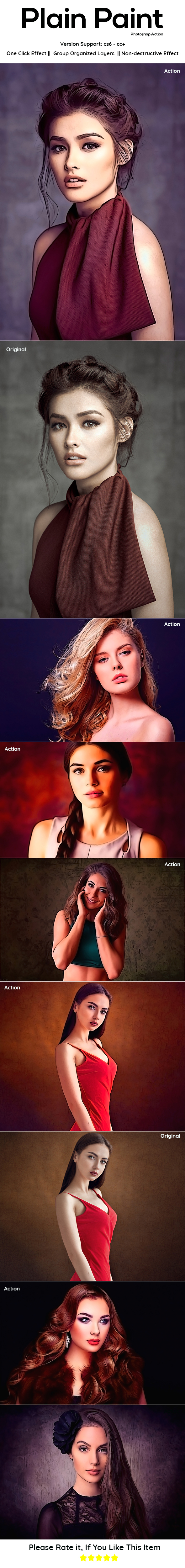 Plain Paint Photoshop Action