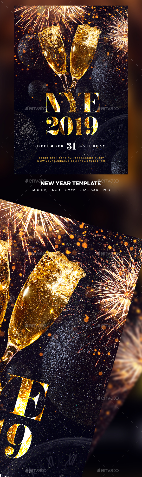 New Year 2019 Flyer - Clubs & Parties Events