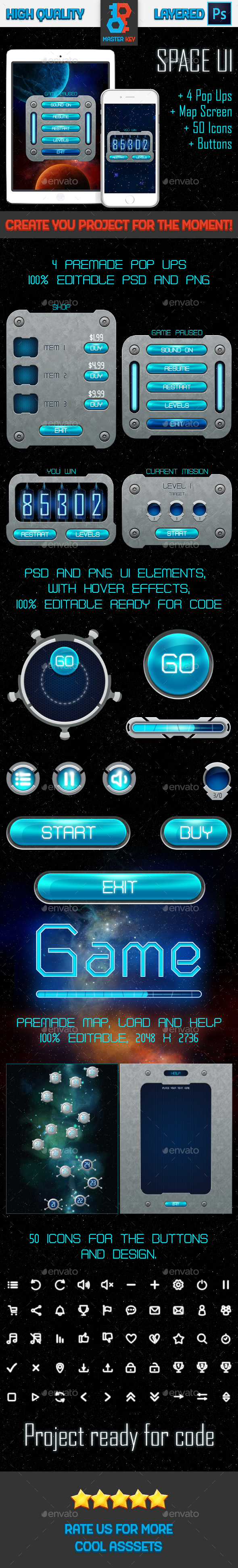 Space UI Asset - User Interfaces Game Assets