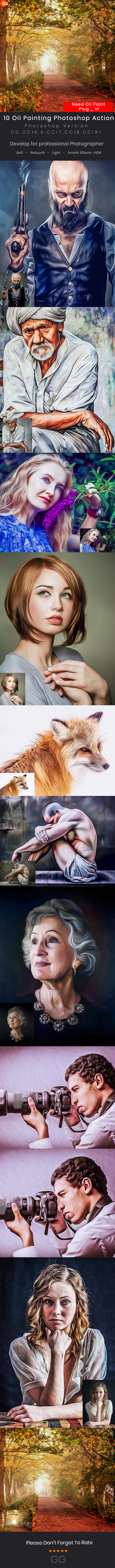10 Oil Painting Photoshop Action