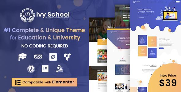 IvySchool | Education & School WordPress Theme