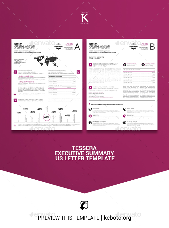Tessera Executive Summary US Letter Template - Miscellaneous Print Templates