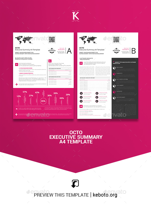 Octo Executive Summary A4 Template - Miscellaneous Print Templates