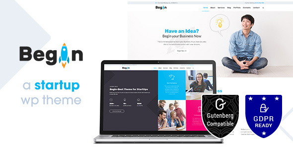 Begin | Business, Startup WordPress Theme
