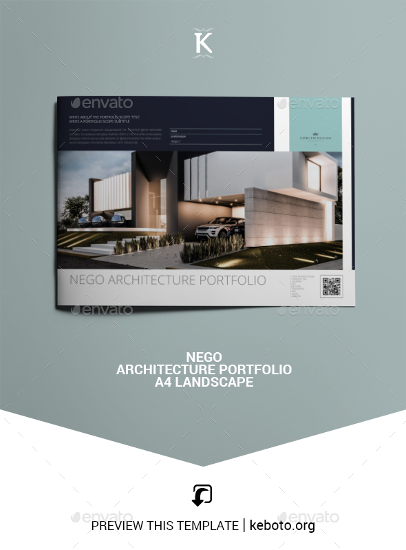 Nego Architecture Portfolio A4 Landscape - Portfolio Brochures