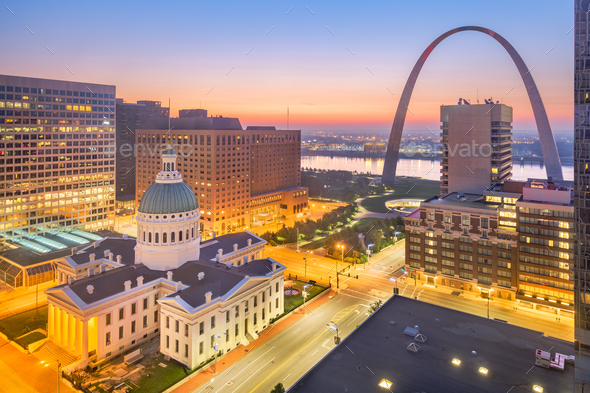 St. Louis, Missouri, USA Skyline - Stock Photo - Images