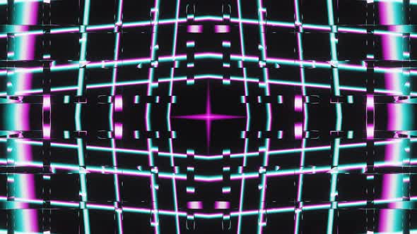 Romb and Arrows Abstract Flashing Blue and Purple Led Neon Vj Loop Animation alt