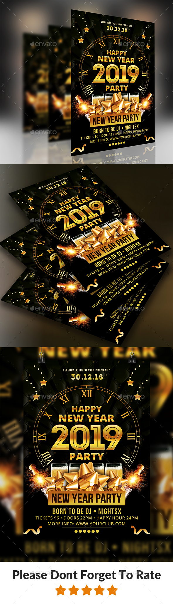 New Year Party Flyer Templates - Events Flyers