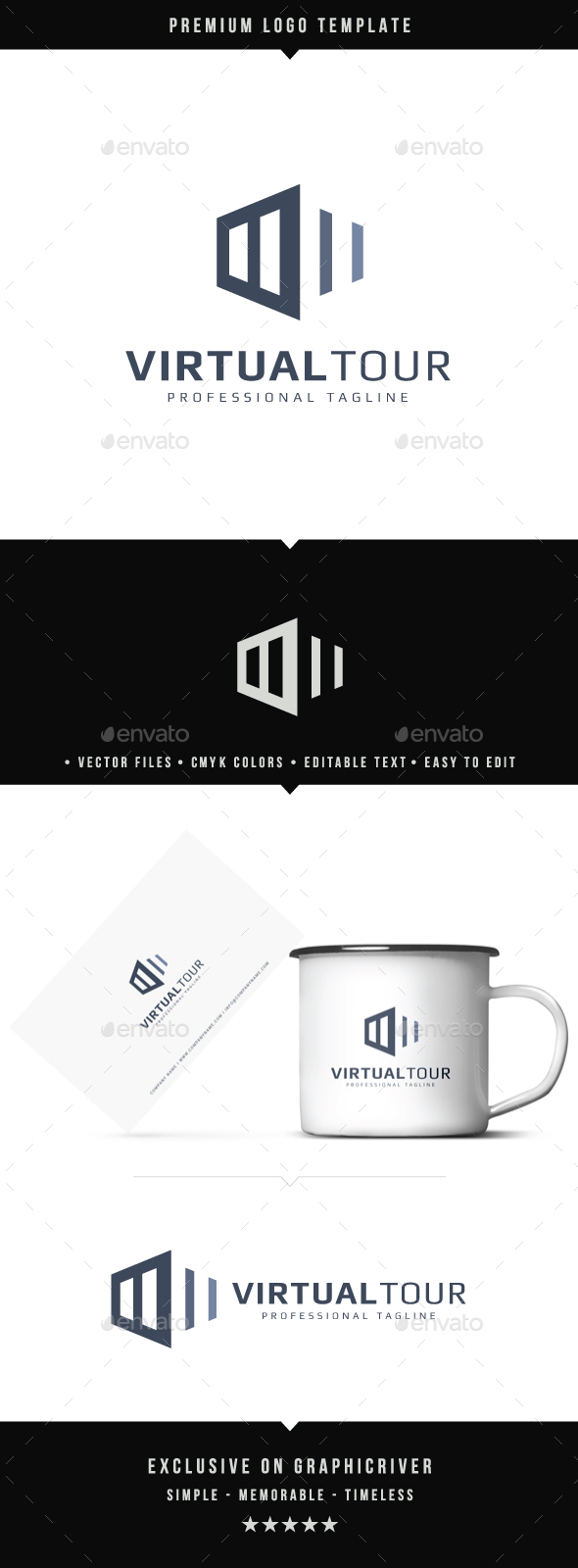 Virtual Tour Logo - Abstract Logo Templates