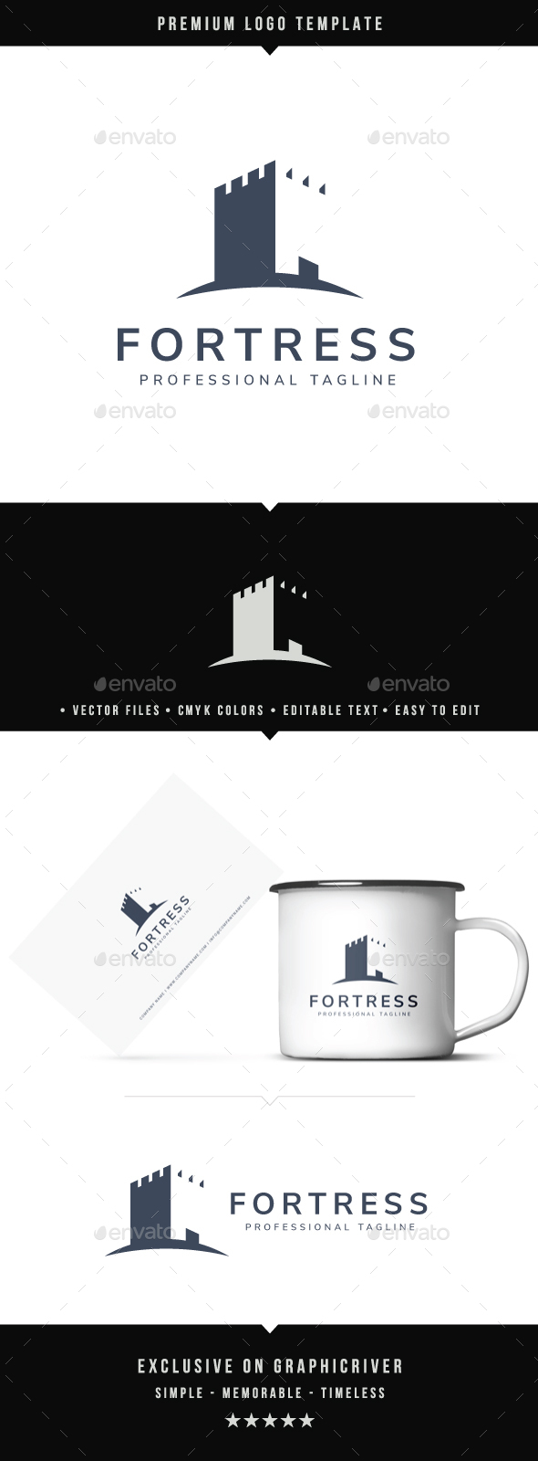 Fortress Logo - Buildings Logo Templates