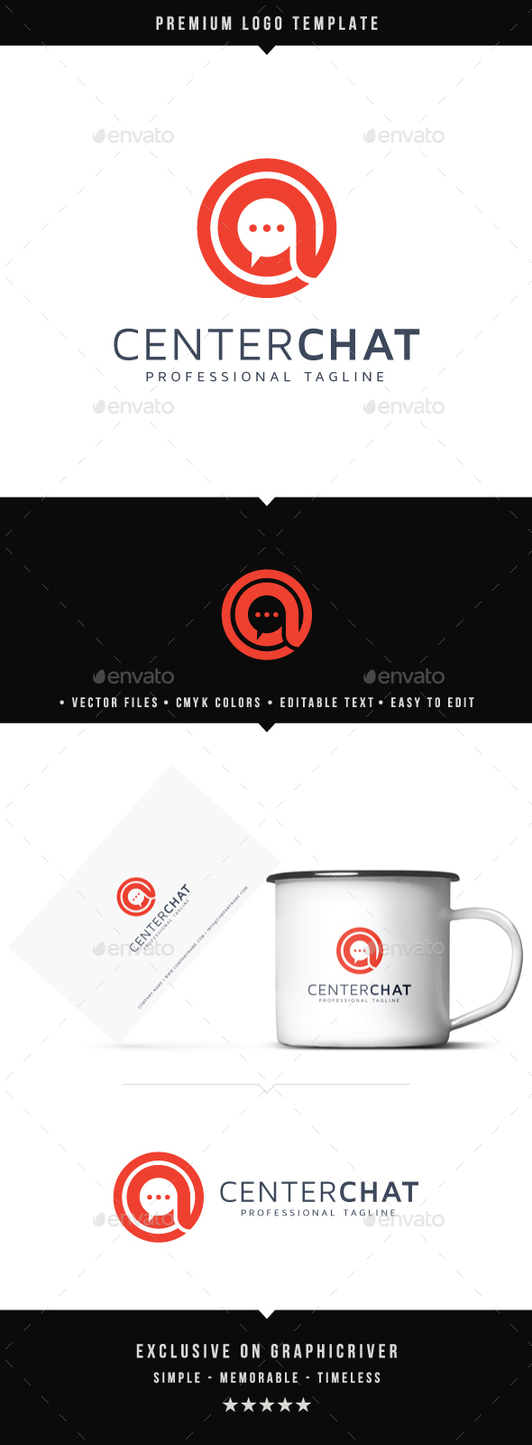 Center Chat Logo - Symbols Logo Templates