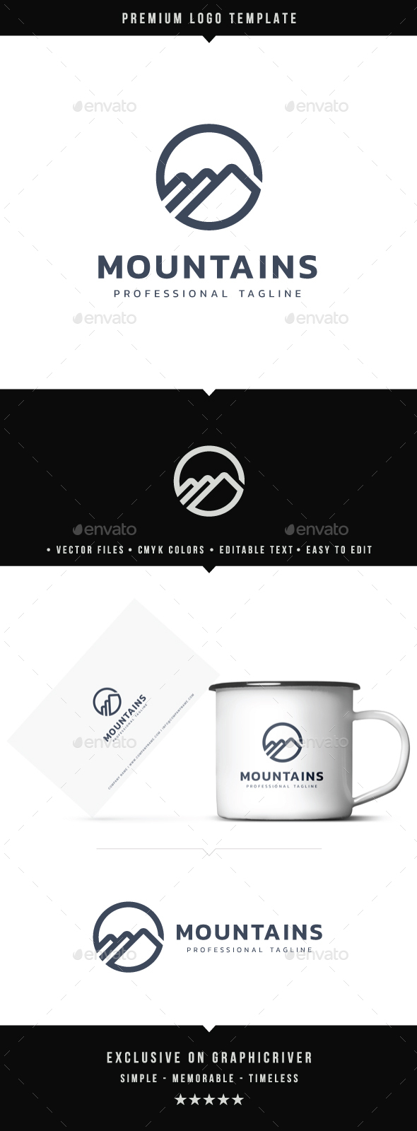 Mountains Logo - Symbols Logo Templates