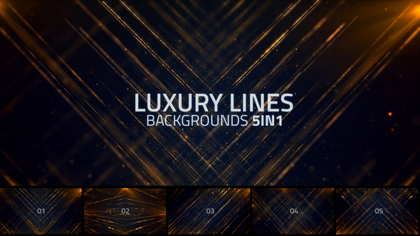 Luxury Lines Abstract Loop Backgrounds 5in1