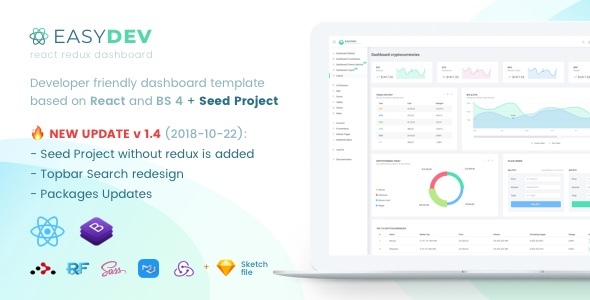 EasyDev â€” Developer Friendly React Redux BS4 Admin Template + Seed Project