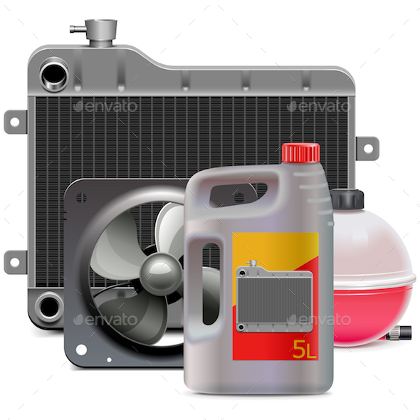 Vector Engine Cooling System Parts with Antifreeze - Industries Business