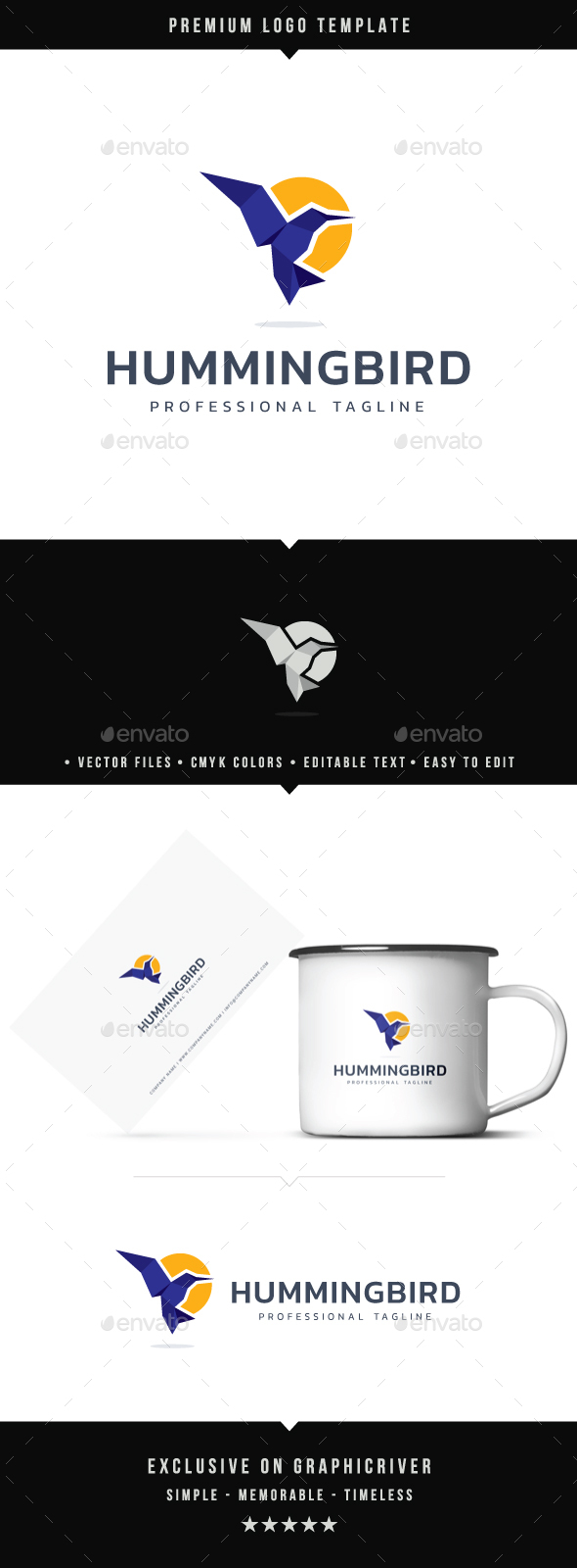 Hummingbird Logo - Animals Logo Templates