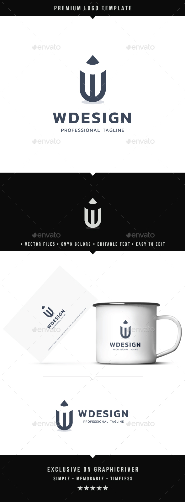W Design Logo - Letters Logo Templates