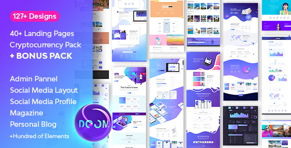 Doom - Massive All in One PSD Pack - Corporate PSD Templates