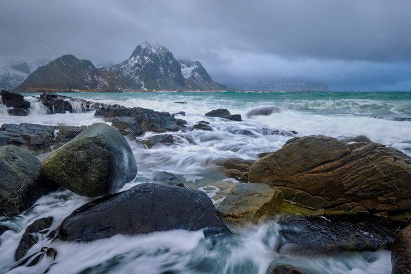 Rocky coast of fjord in Norway Stock Photo by Dmitry_Rukhlenko | PhotoDune