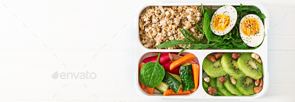 Concept healthy food and sports lifestyle. Vegetarian lunch. - Stock Photo - Images