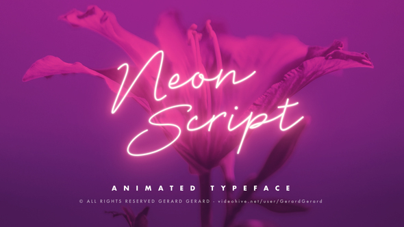 Neon Script - Animated typeface