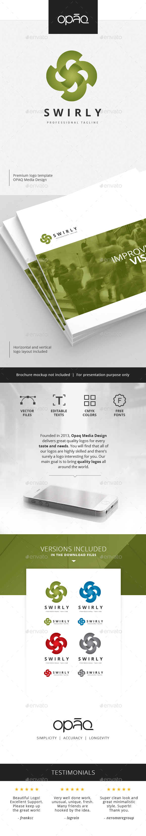 Swirly Abstract Shape Logo - Abstract Logo Templates