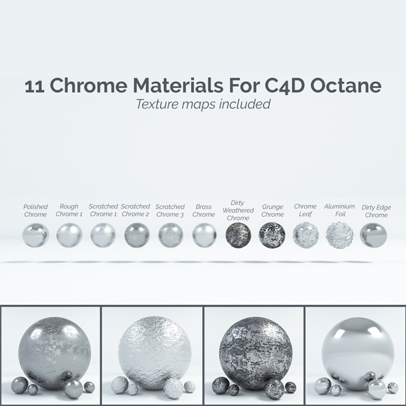 11 Chrome Materials - 3Docean 22880118