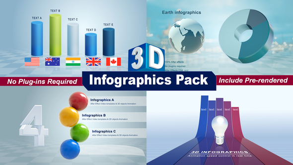 3D Infographics Pack - VideoHive 22857408