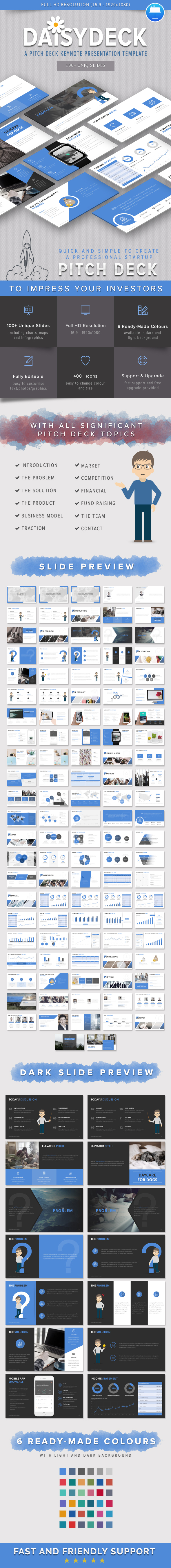 DaisyDeck – A Pitch Deck Keynote Presentation Template - Keynote Templates Presentation Templates