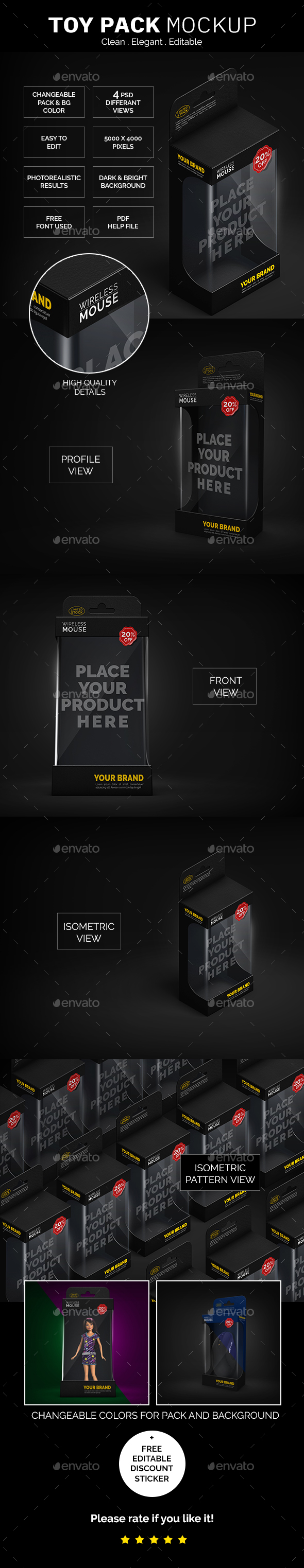 Toy Pack Mockup