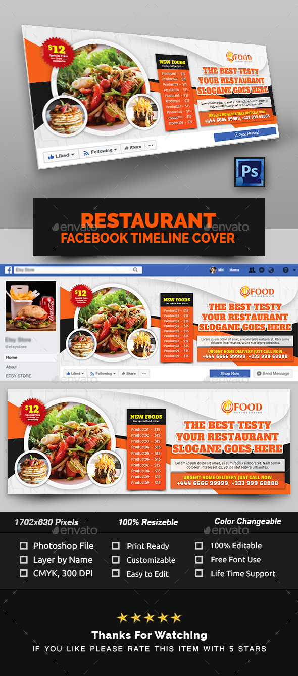Restaurant Facebook Cover